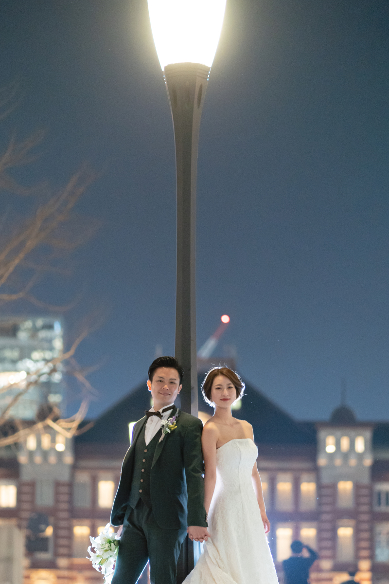 街頭を使ったポーズ