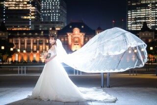 ベールを纏って幻想的に