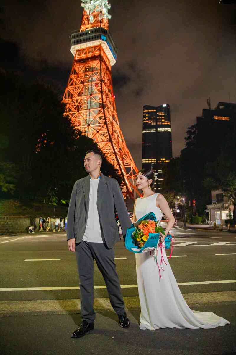 11月突入♪東京タワーの前で