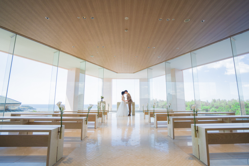 【海の見えるチャペルのご紹介】チャペルから見える景色は一生の思い出になります。