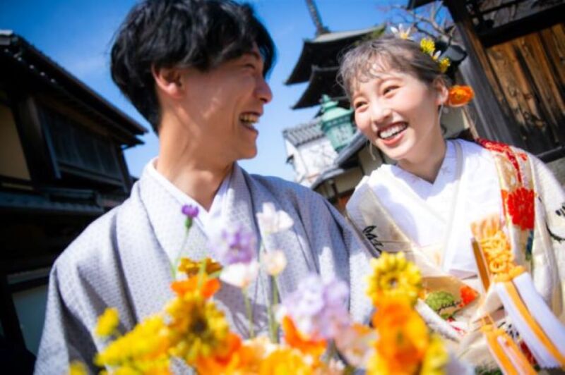 鮮やかな色打掛!「紅」「牡丹」
