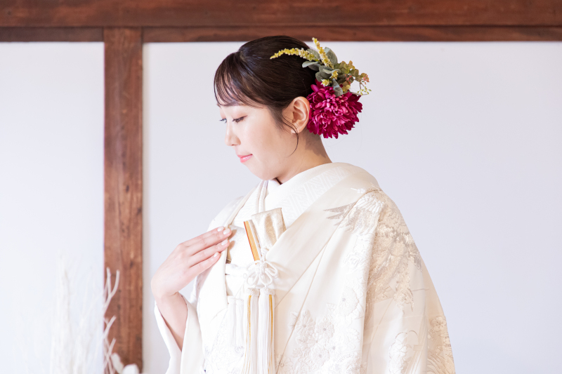 ヘアセットと髪飾り