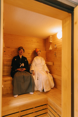 【StudioClori.】和装ロケーション ととのう愛 サウナで前撮り?