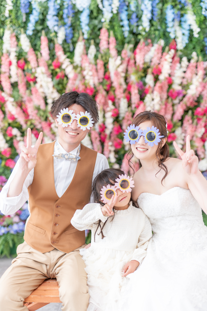 お子様と一緒のウェディングフォト♪