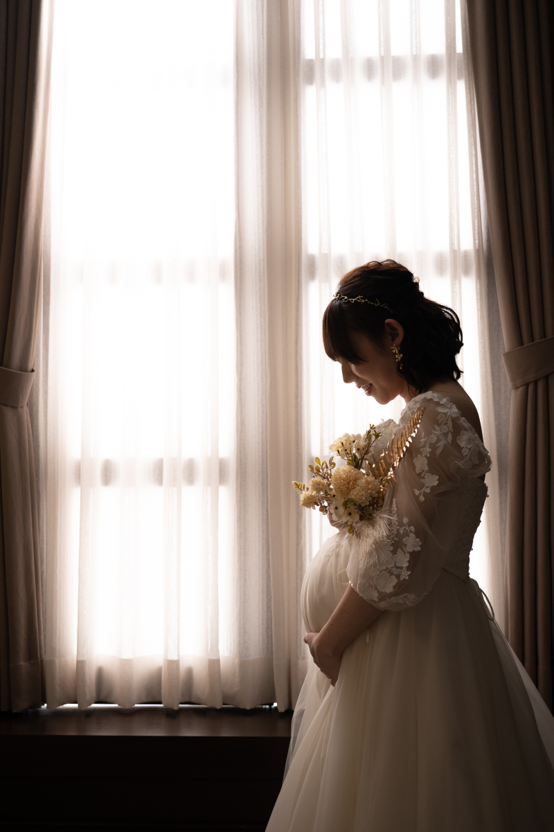 マタニティでも案内のドレスラインナップ♪