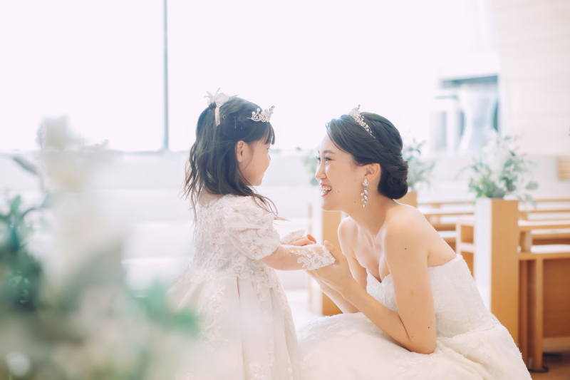 お子様と一緒のウェディングフォト♪