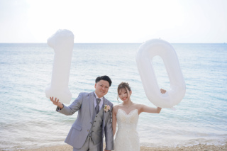 夕日に包まれるロマンチックフォト｜サンセットプラン