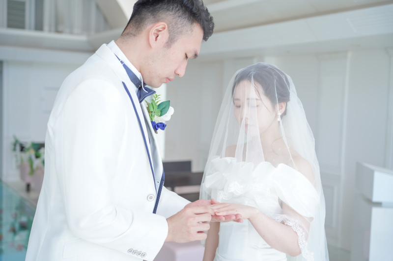 アラハビーチ＆高層階チャペル　沖縄ならではのフォトウェディング