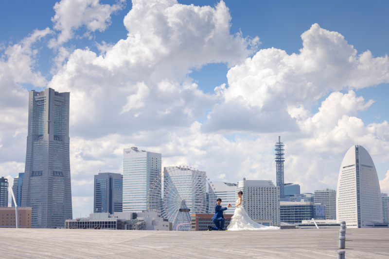 大さん橋の背景が映えるのはいつ？撮影時間で差がつく前撮り