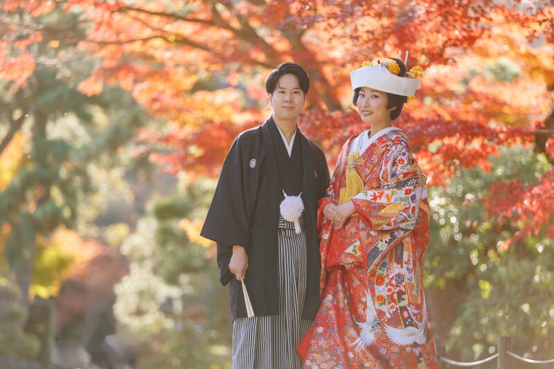 スタジオレイルで叶える三渓園の紅葉ロケーション撮影