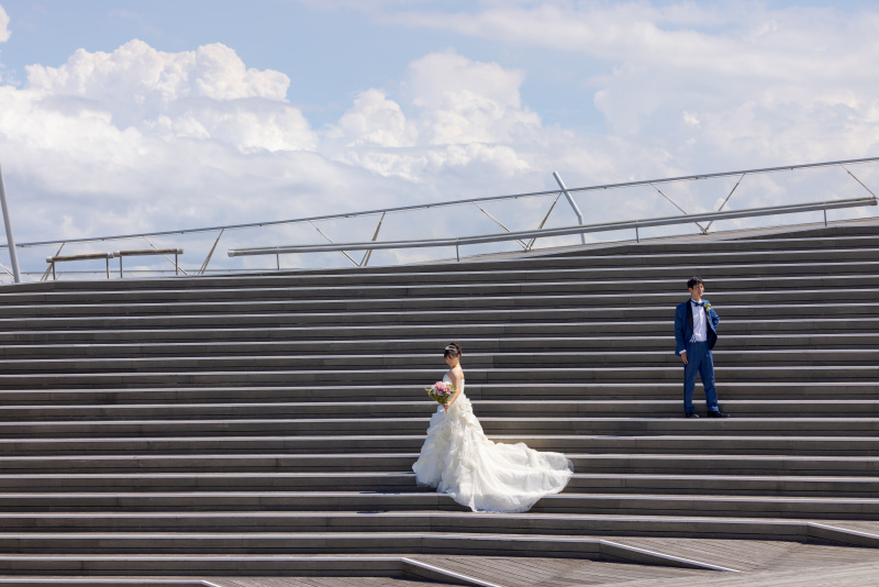 どんなスタイルにも合う大さん橋でのフォトウェディング