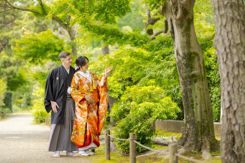 三渓園で叶える和装ロケーション撮影！三渓園の緑と和装が映える理由