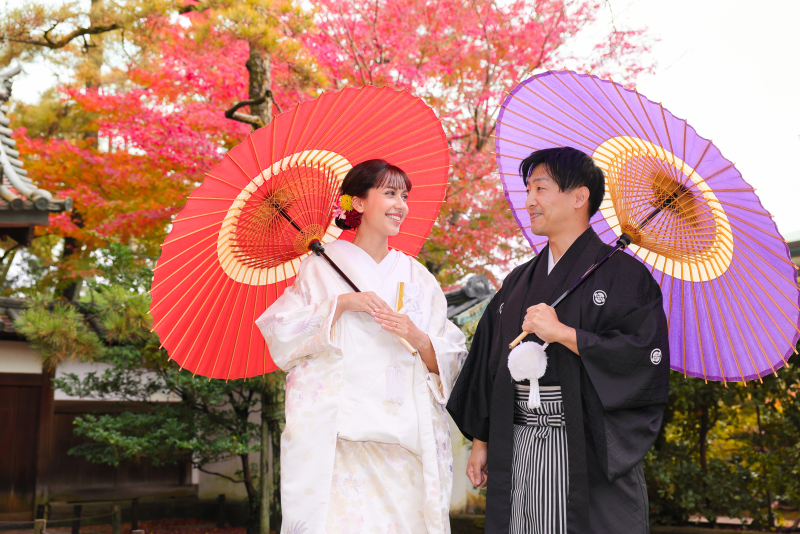 スタジオレイルで叶える三渓園の紅葉ロケーション撮影