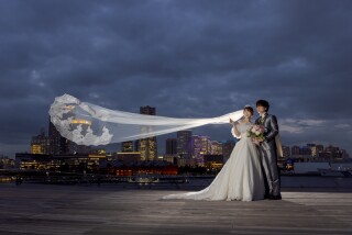 大さん橋でのフォトウェディング！時間帯によって変わる背景の印象