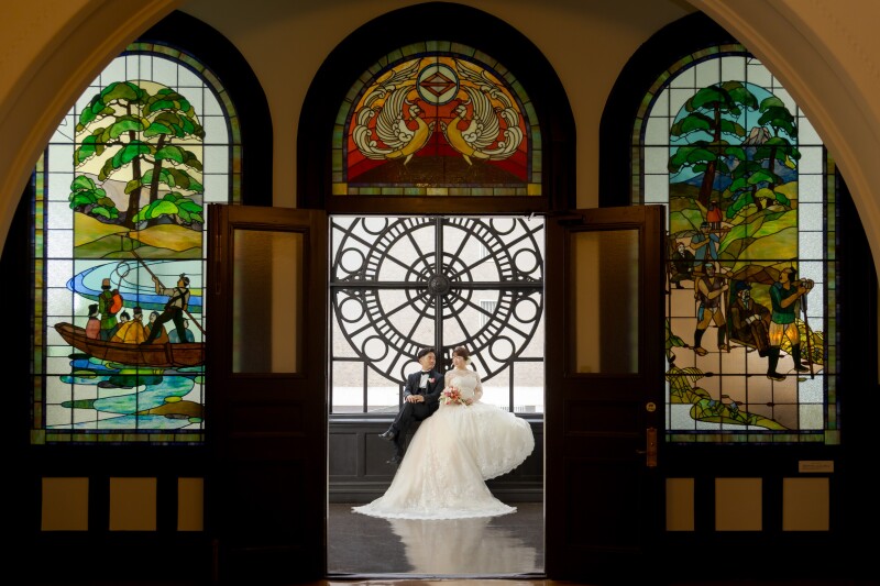 陽と影のコントラスト!開港記念会館で叶えるレトロモダンなロケーションフォト☆彡