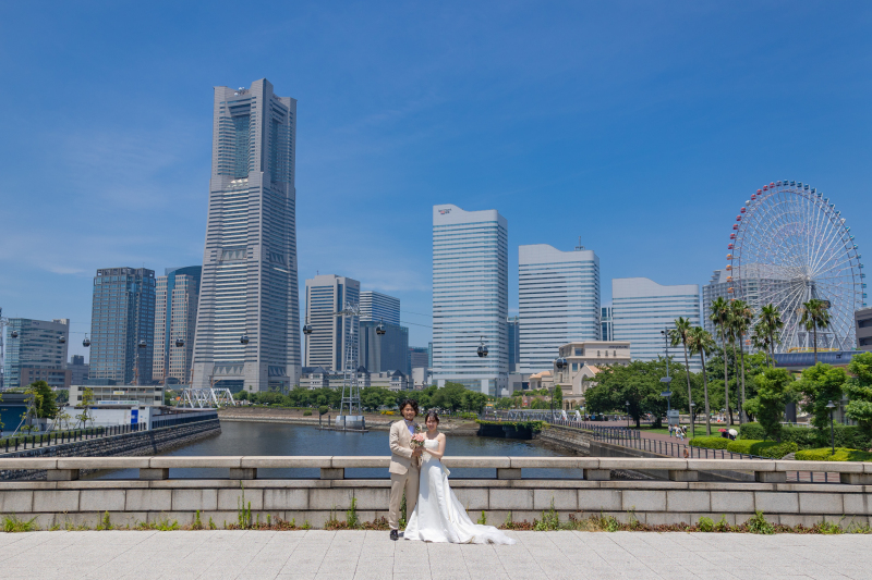 どんなスタイルにも合う大さん橋でのフォトウェディング