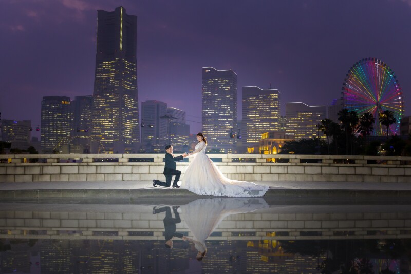 大さん橋ロケ!みなとみらいの街並みが演出する非日常感