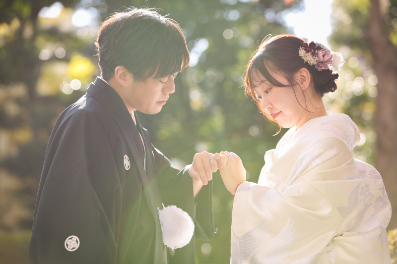 自然の中でフォトウエディング♪