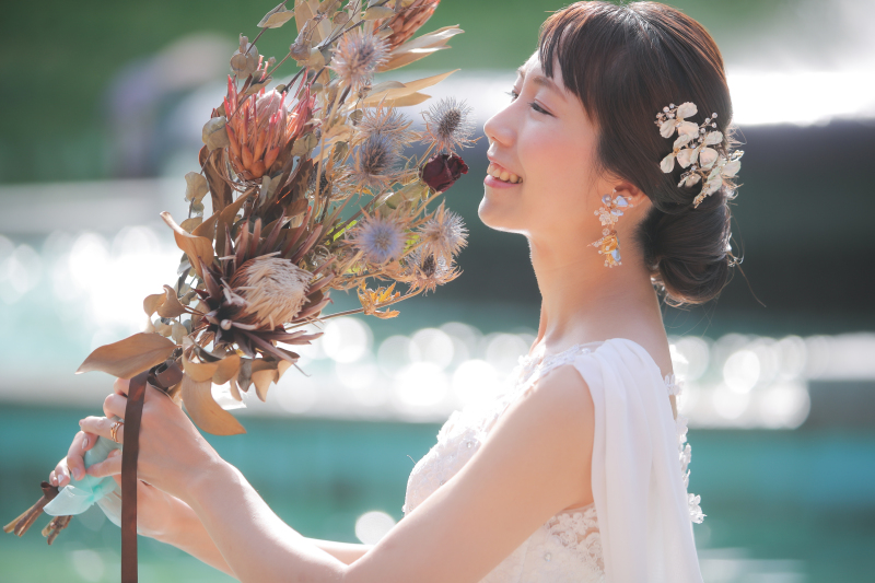 お花が主役のウェディングフォト♪