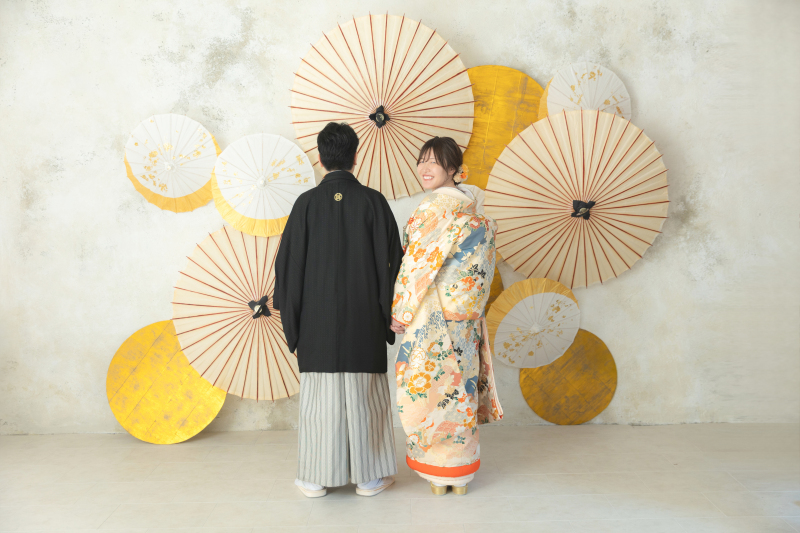 色打掛「慶長花比べ/アイボリー」