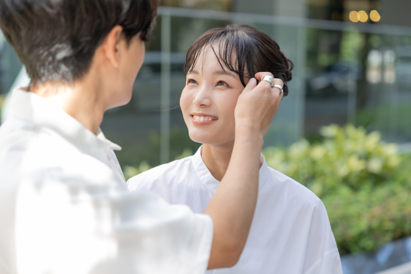 いつものおふらりらしさを残す、私服お散歩フォト