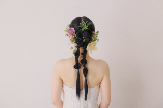 洋装ツイン生花アレンジ