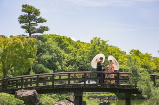 和装&times;緑ロケーション