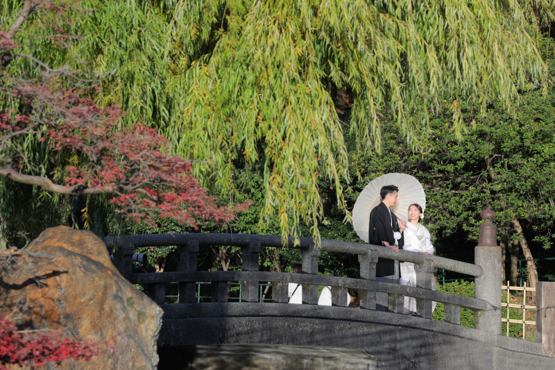 鶴舞公園和装ロケ白無垢（紅葉）