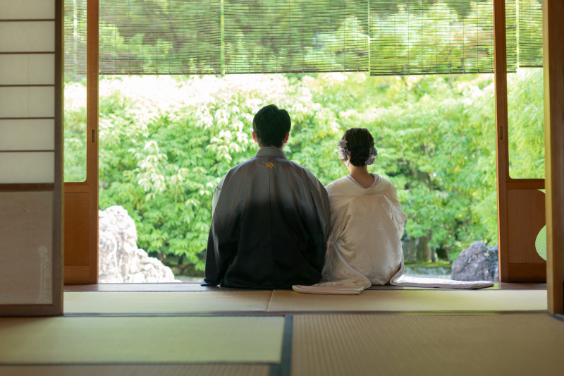 新緑に包まれて過ごす、心やすらぐ和装前撮り