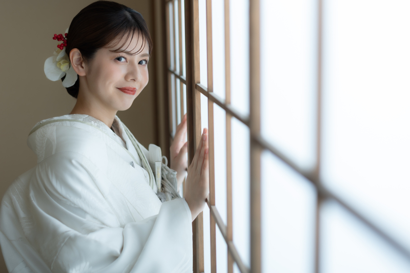 白無垢×洋髪スタイル