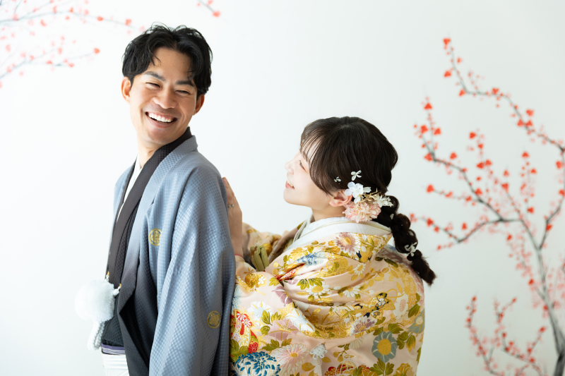 屋内庭園スタジオでの和装撮影をご紹介