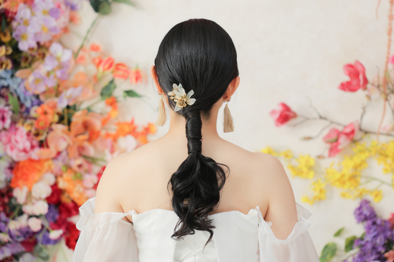 シンプルヘアメイク