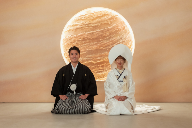 白無垢コーディネート+綿帽子