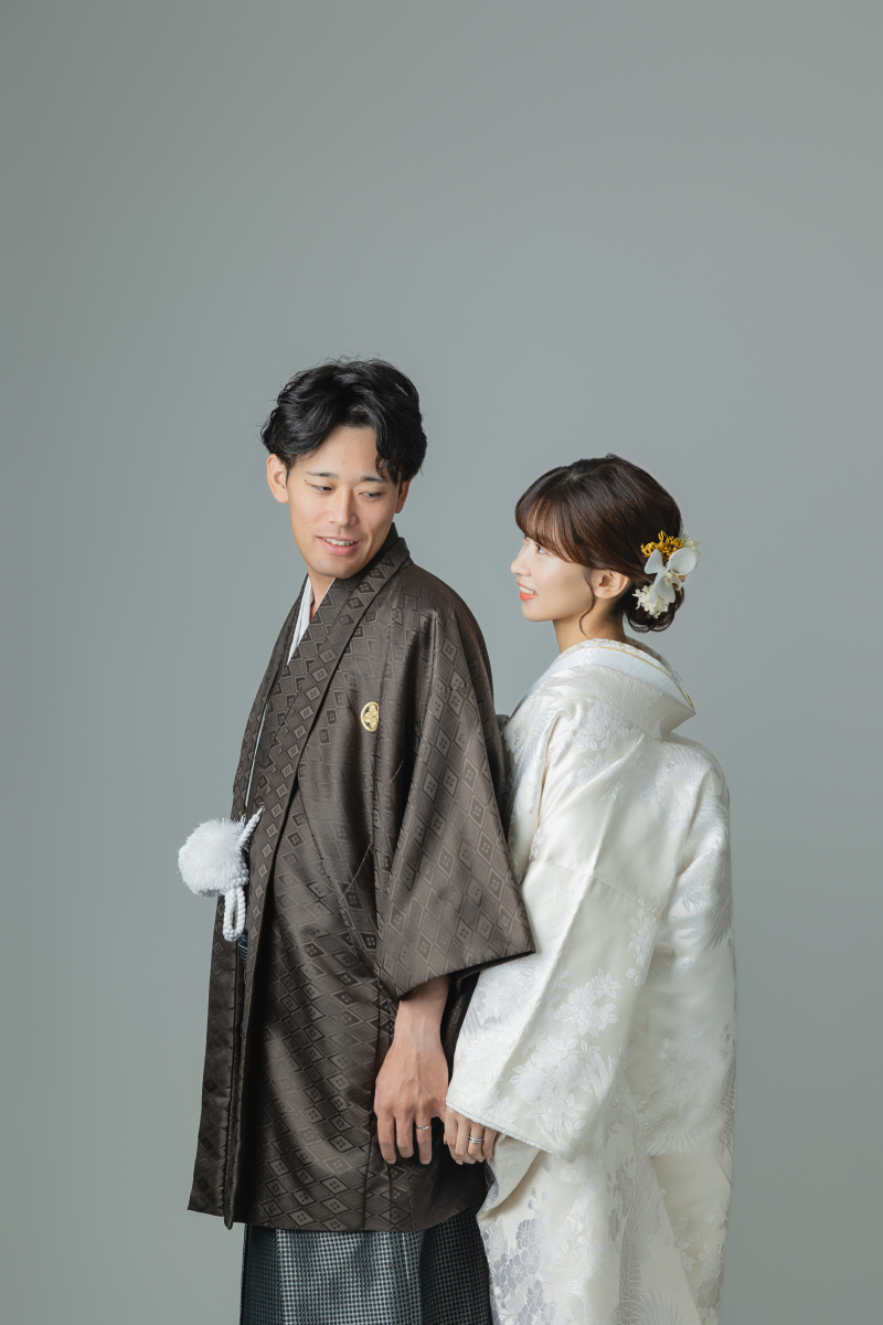 新郎新婦の和装コーディネート紹介