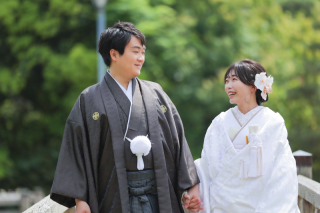 白鳥庭園ロケーションと白無垢