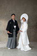 白無垢コーディネート+綿帽子