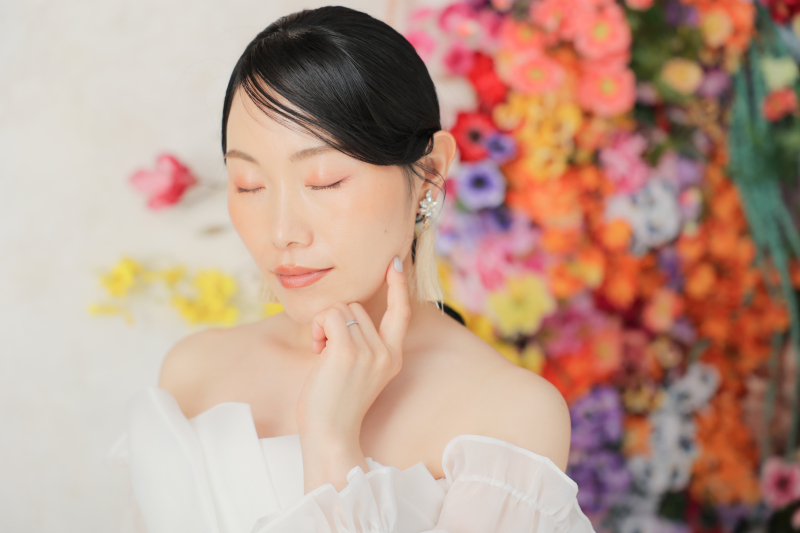 シンプルヘアメイク