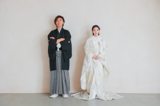 オーガンジー素材の打掛