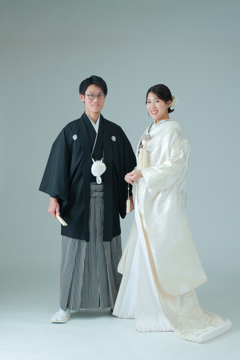 白無垢&times;ニュアンスカラー和装コーディネート