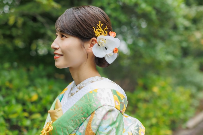 緑あふれる日本庭園で