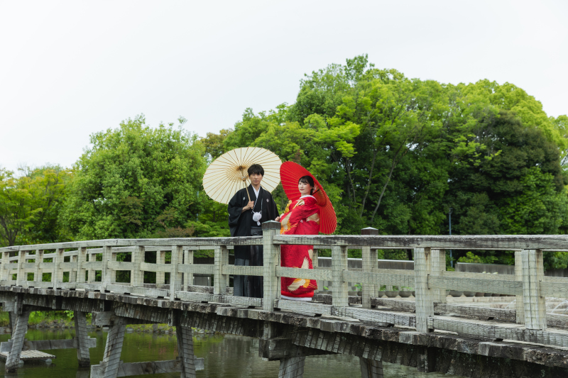 白鳥庭園での和装ロケーション撮影②