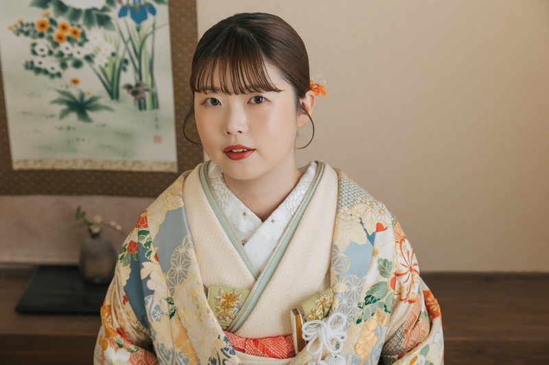 屋内庭園に映える、和装コーディネートのご紹介
