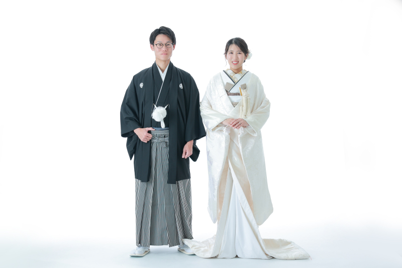 白無垢&times;ニュアンスカラー和装コーディネート