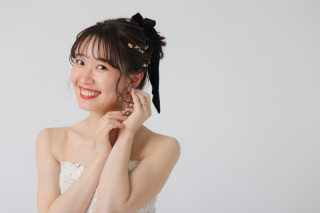 高めお団子ヘア