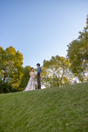 【カラードレス】ガーデンでナチュラルな撮影に！スレンダーライン