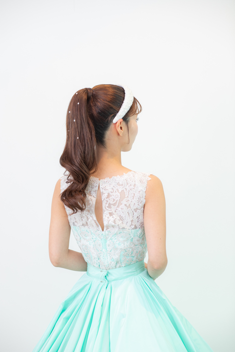 【ドレス紹介】ミモレ丈の新作カラードレス♪