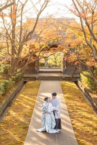 紅葉の和装前撮りの撮影スポット