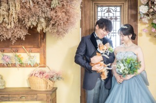 わんこと一緒にフォトウェディング