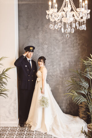 制服姿での一枚