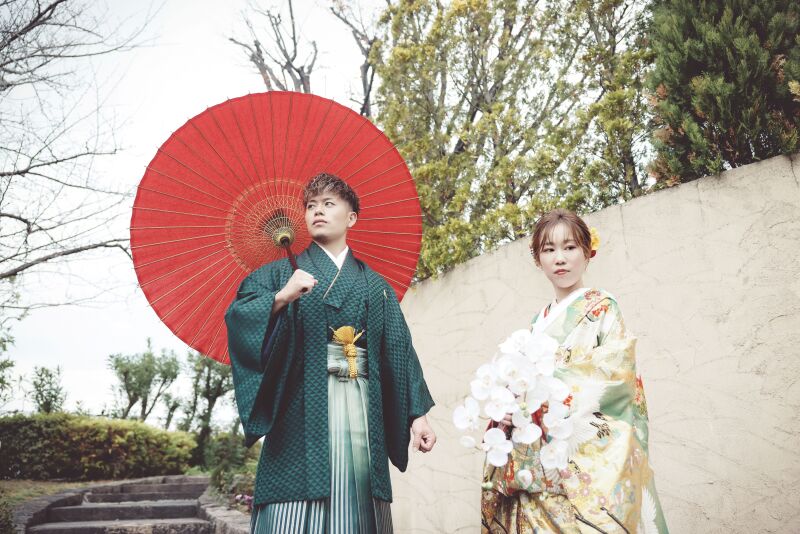 色打掛紹介♪〜上品で華やかなヒワグリーン【色04】〜